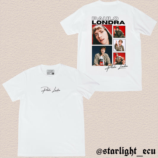 Camiseta blanco/negro/beige Paulo Londra