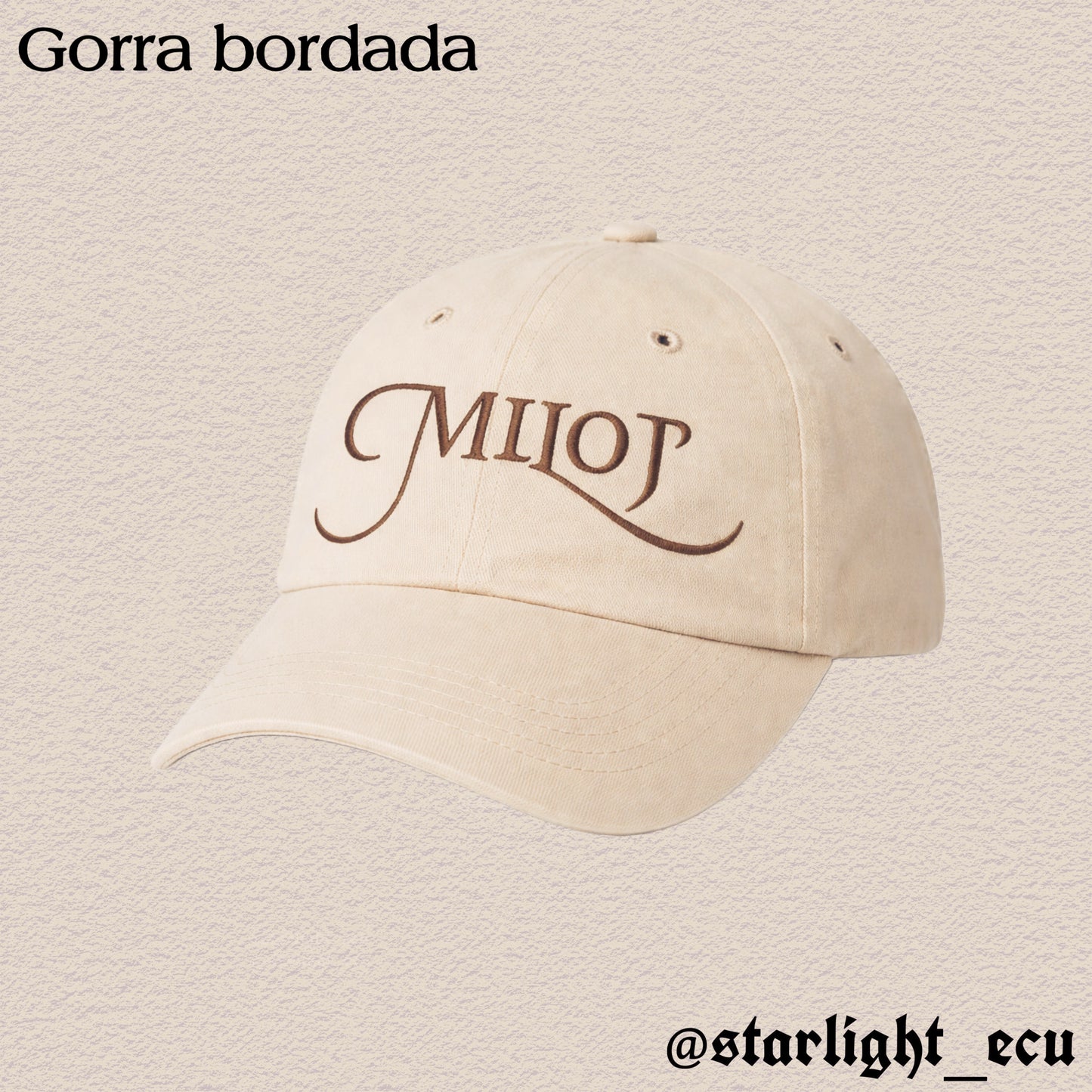 Gorra bordada Milo J