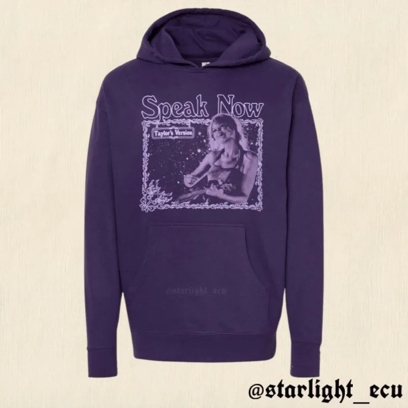 Hoodie morado speak now tv