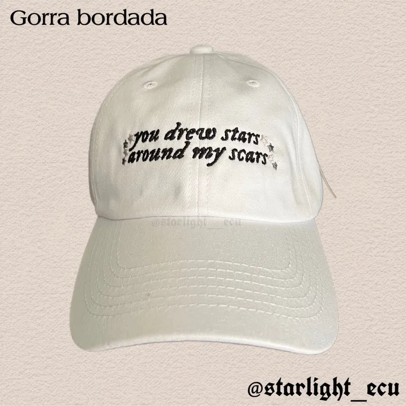 Gorra bordada you drew stars around my scars