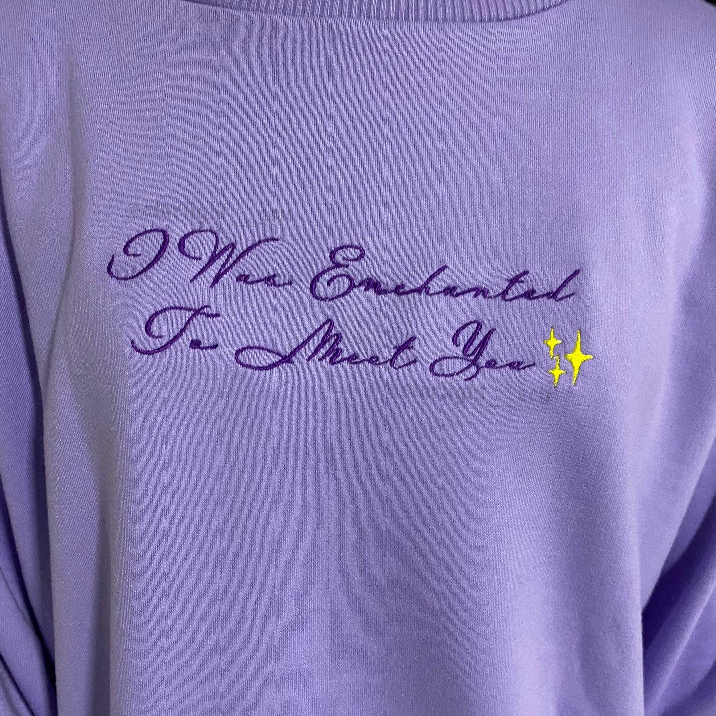 Buzo bordado I was enchanted to meet you