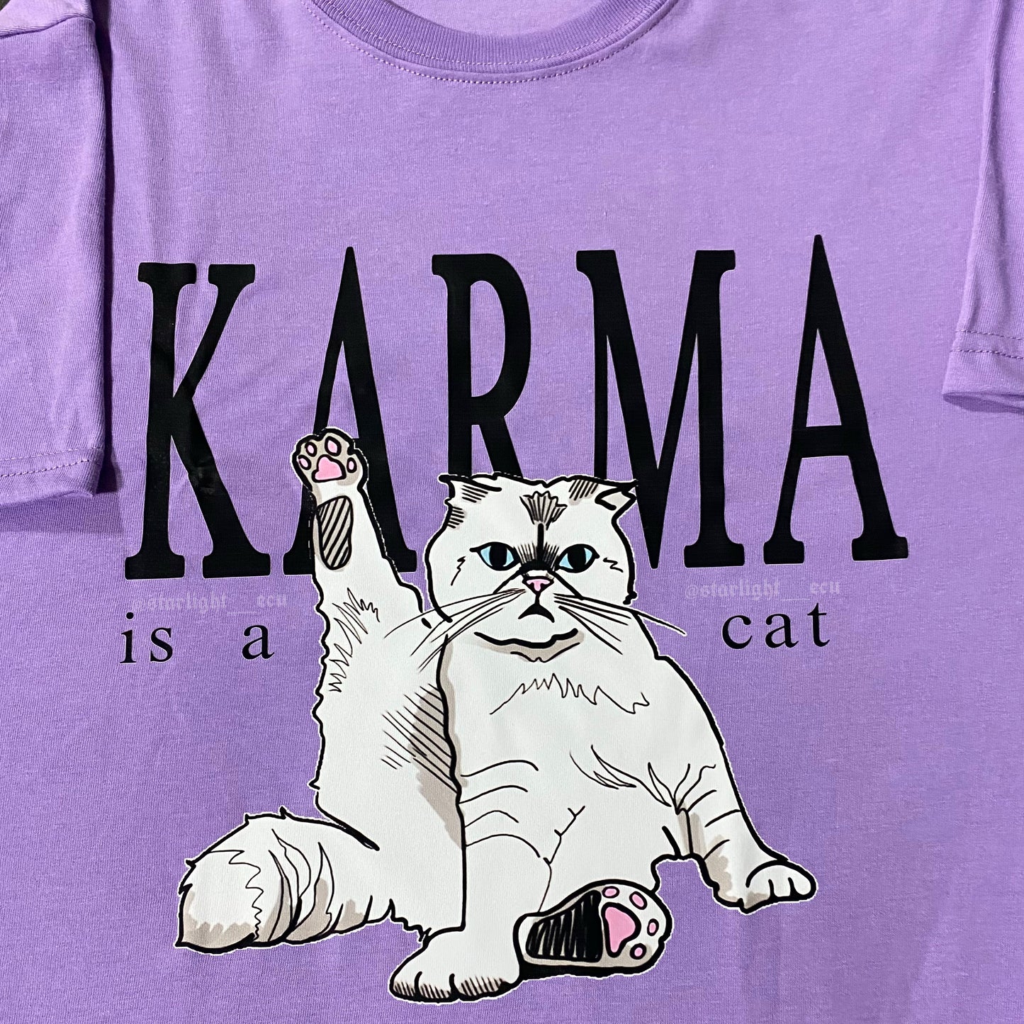 Camiseta karma is a cat midnights