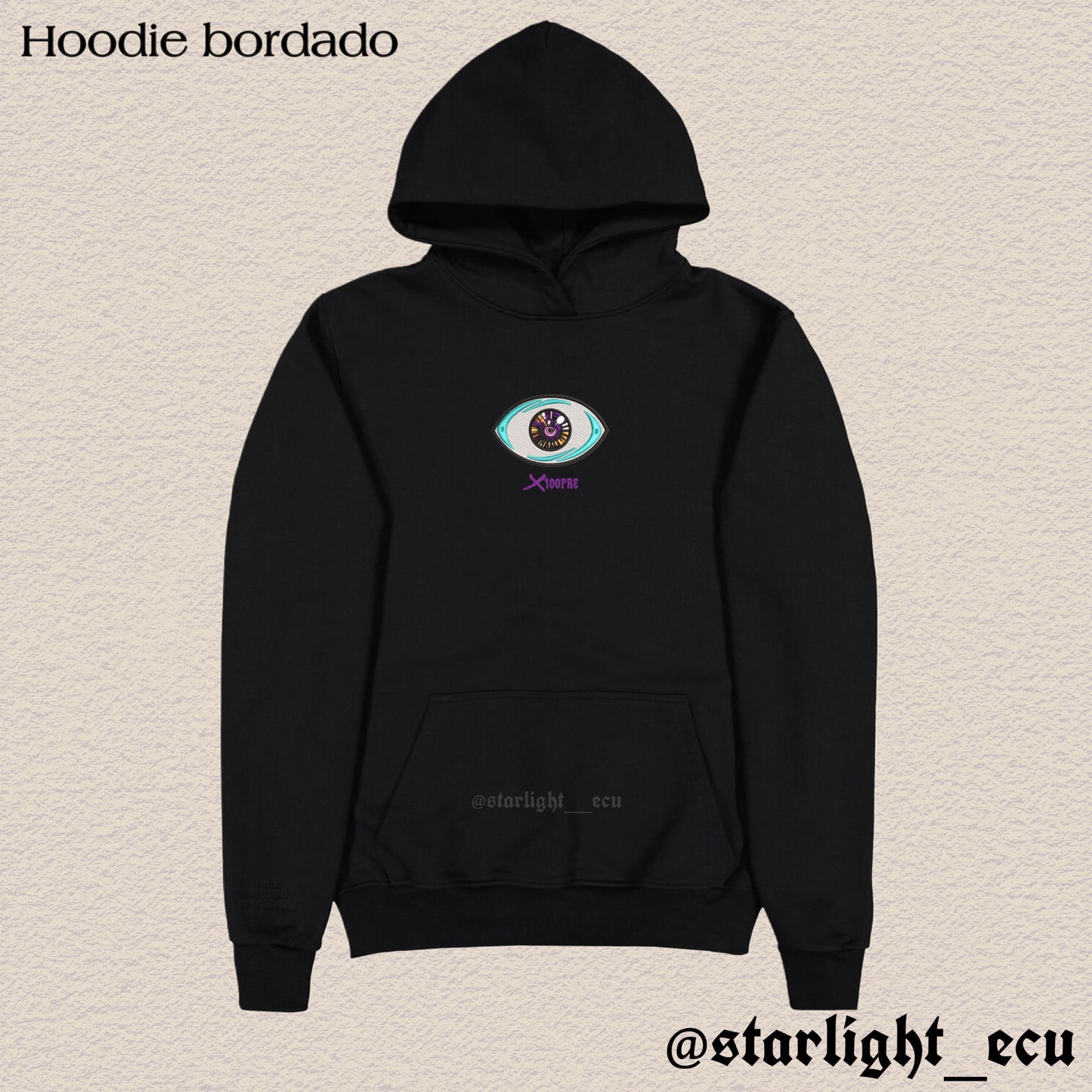 Hoodie bordado X100pre bad bunny