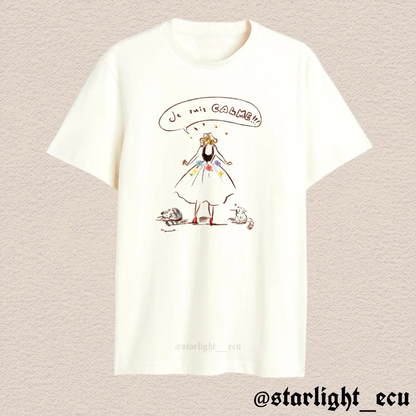 Camiseta je suis calme lover