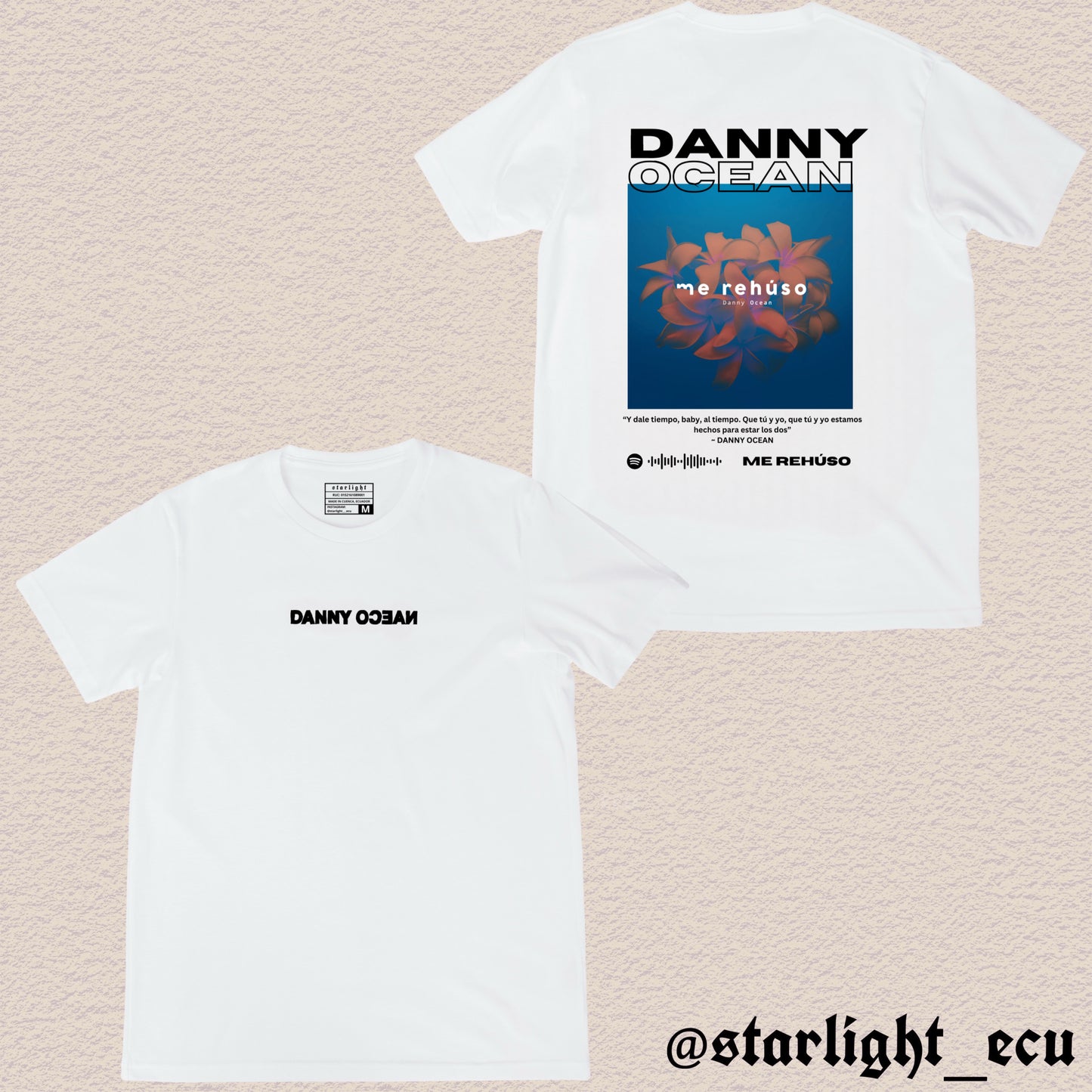 Camiseta blanco/negro me rehúso Danny ocean