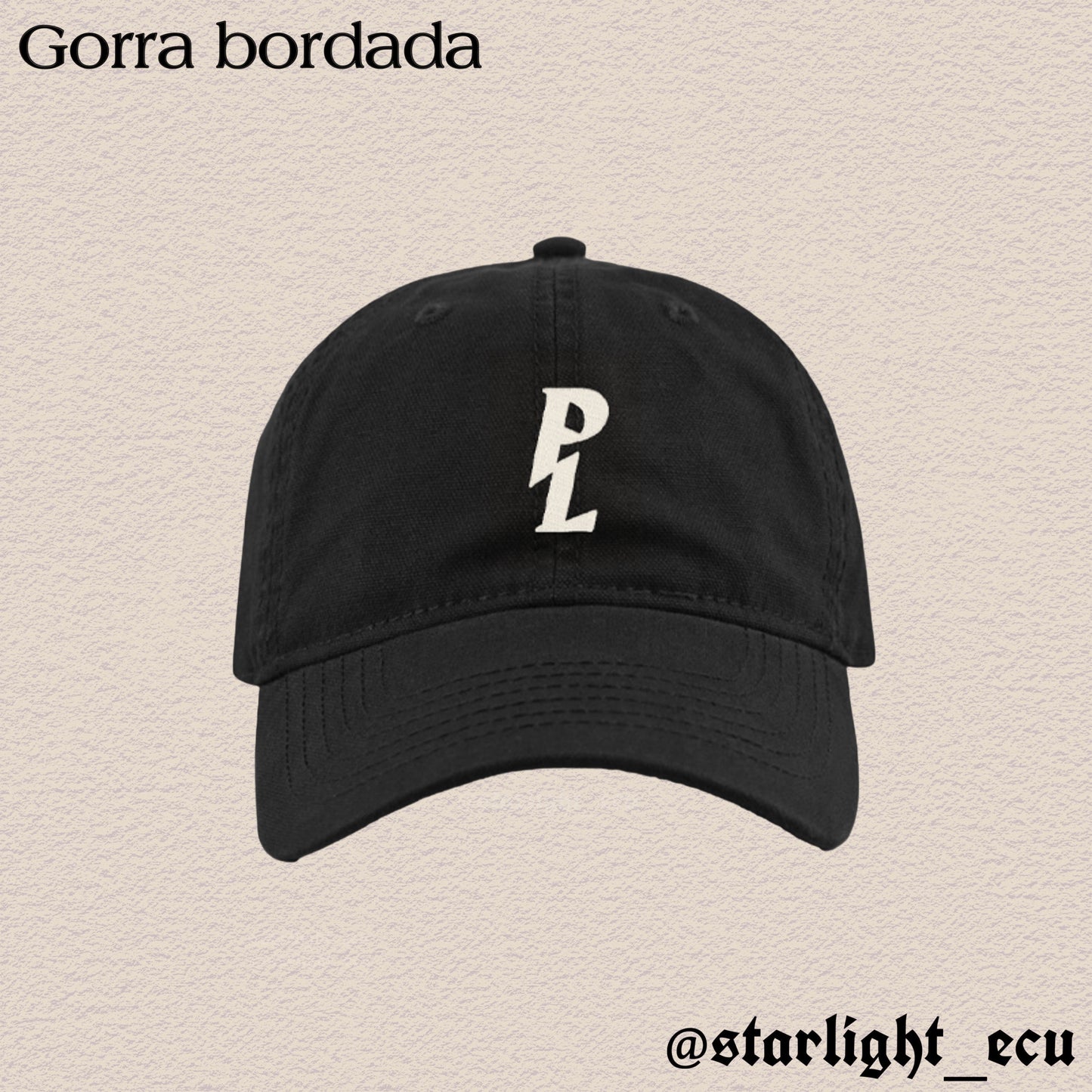 Gorra bordada PL Paulo Londra
