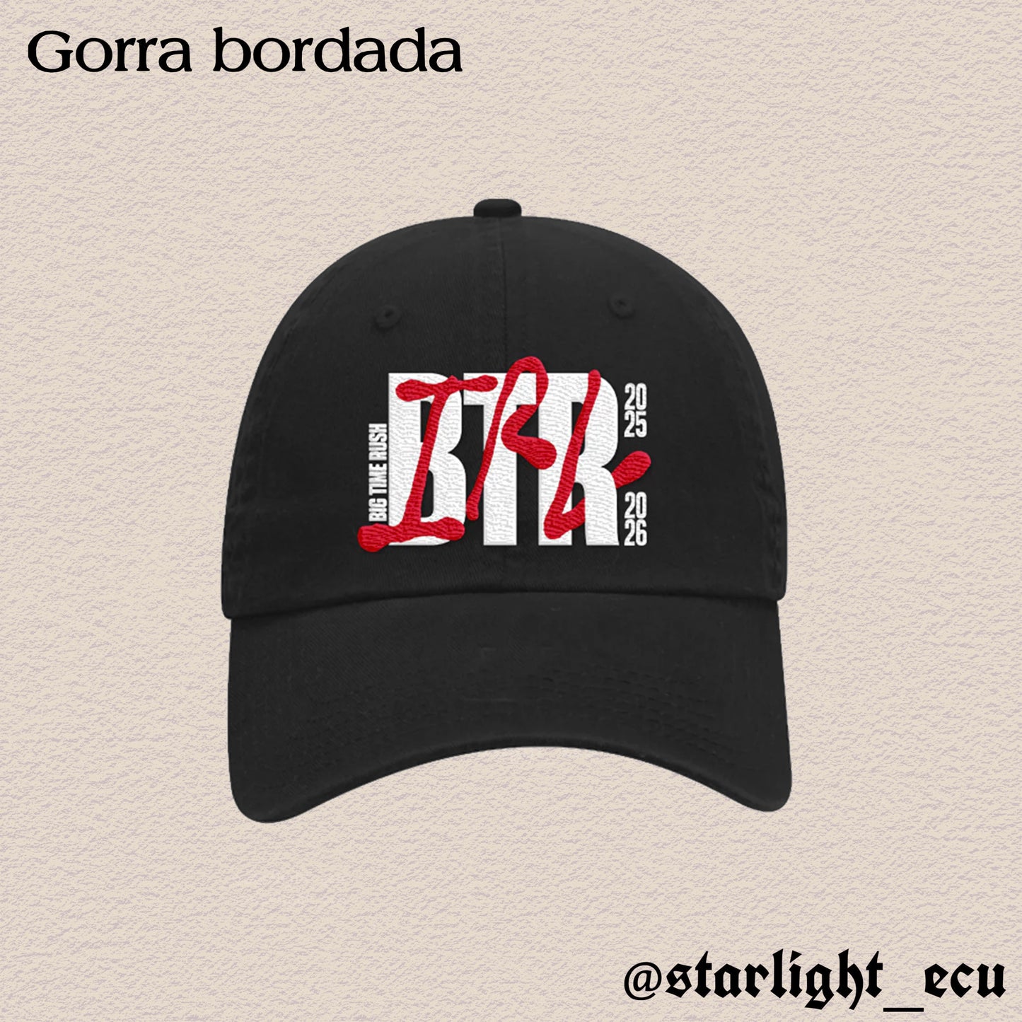 Gorra bordada IRL big time rush