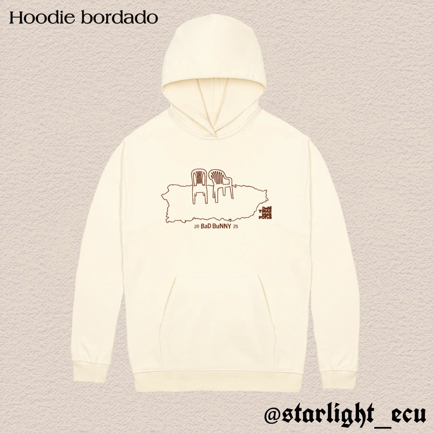 Hoodie bordado dtmf bad bunny