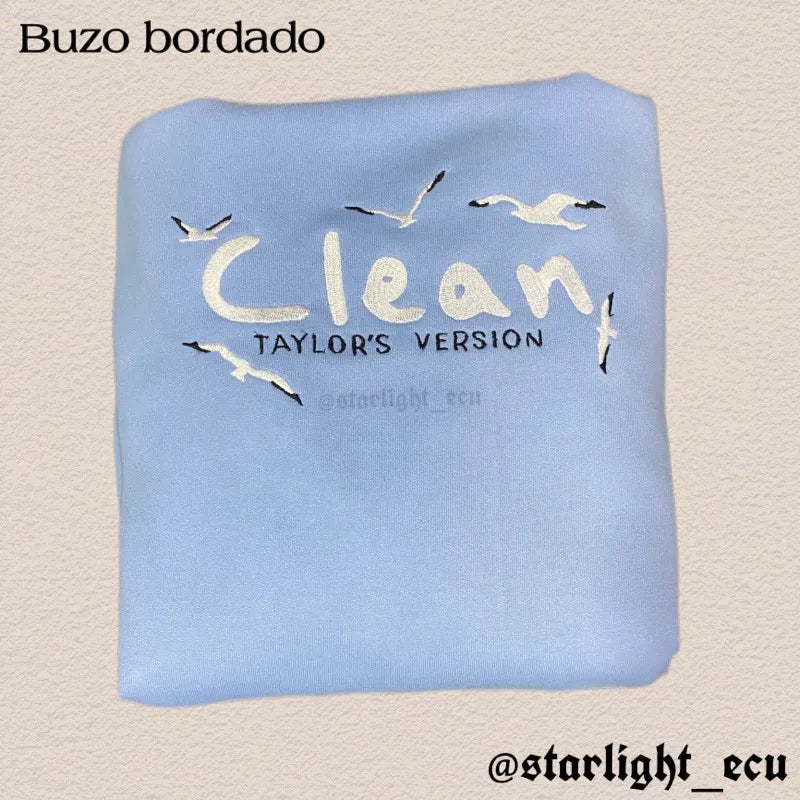 Buzo bordado clean tv