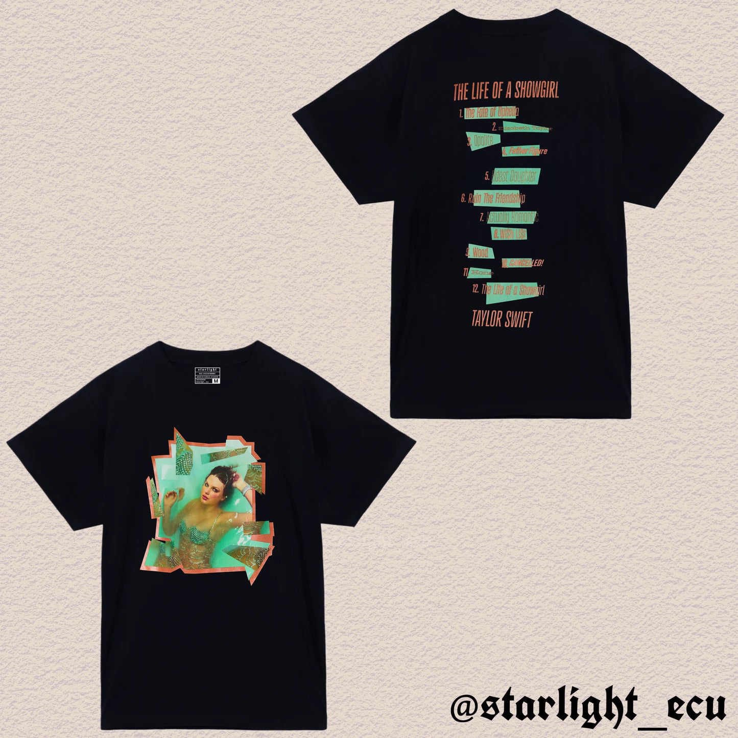 Camiseta the life of a showgirl track list