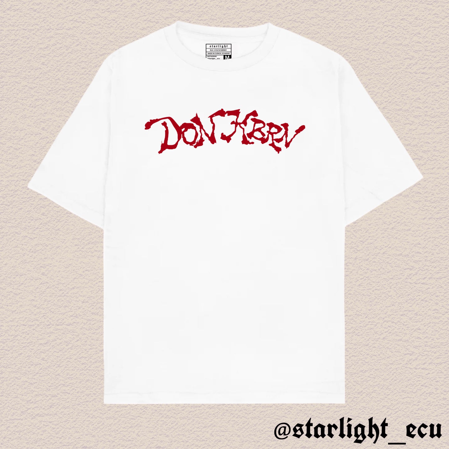 Camiseta blanca/negra don kbrn Eladio Carrión