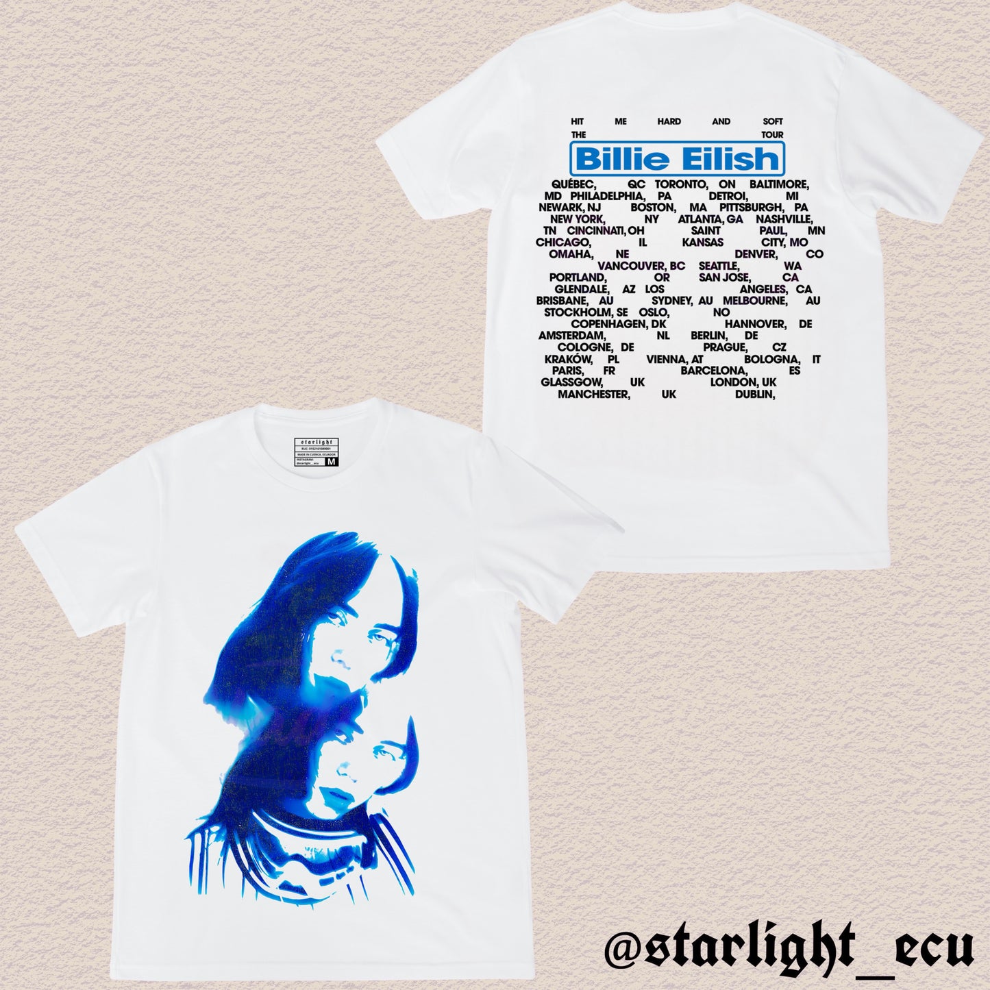 Camiseta photo tour Billie eilish