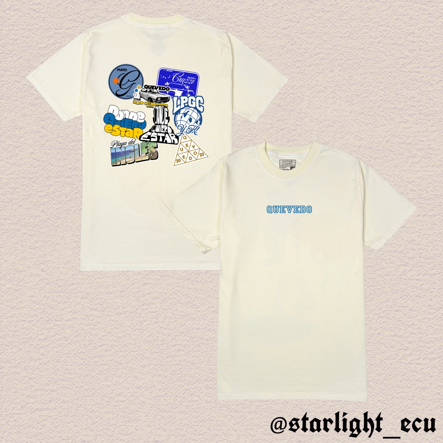Camiseta negra/beige Quevedo LPGC