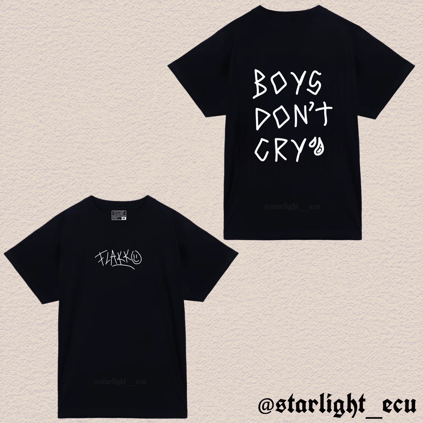 Camiseta negra/blanca boys don’t cry rels b