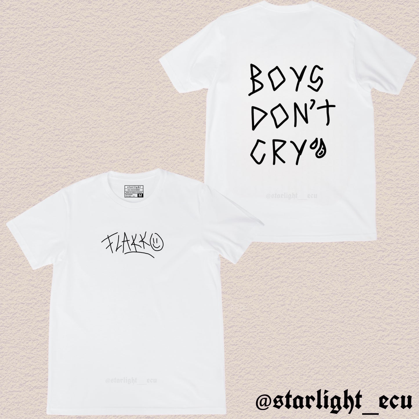 Camiseta negra/blanca boys don’t cry rels b