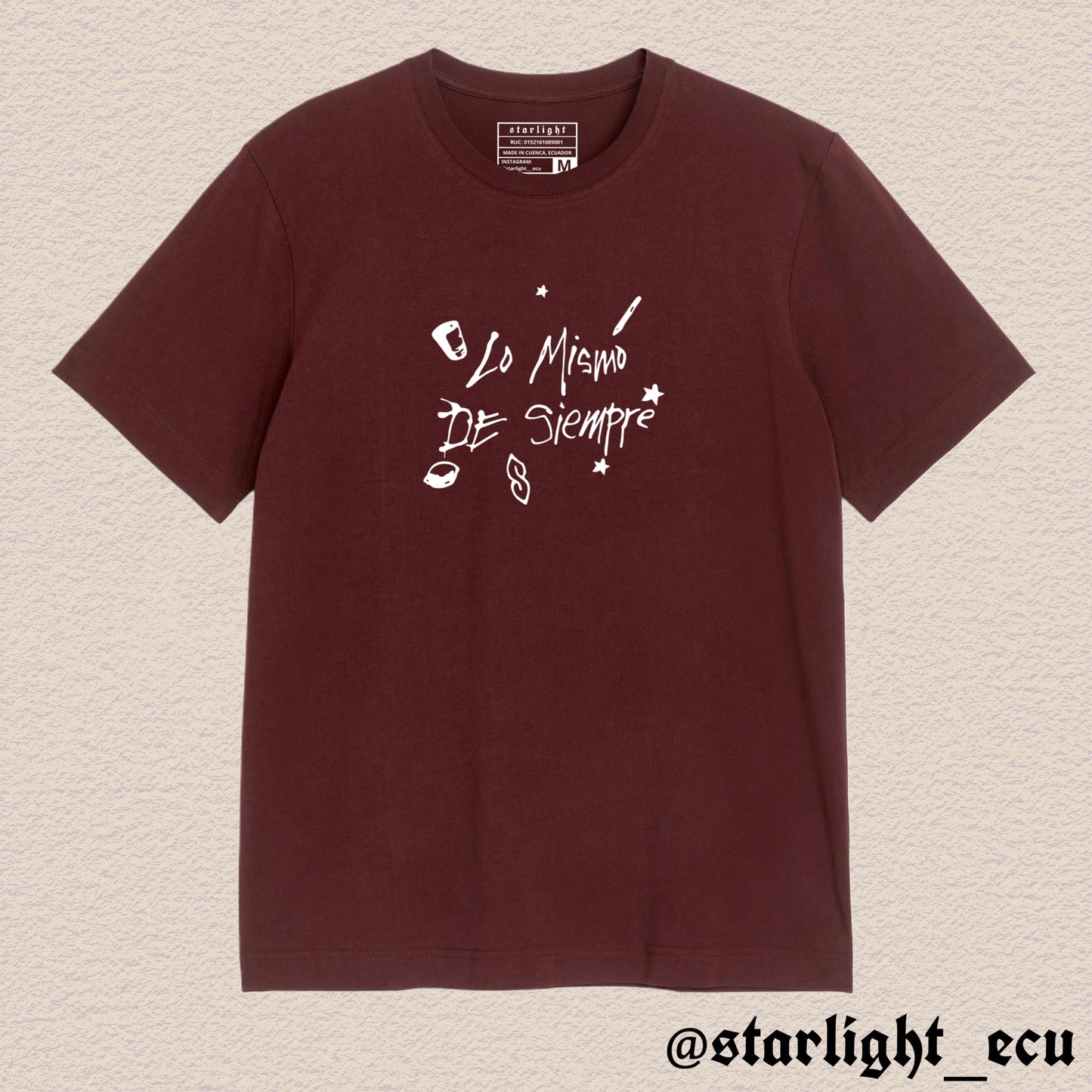 Camiseta lo mismo de siempre mora