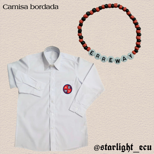 Camisa bordada + pulsera erreway elite way school