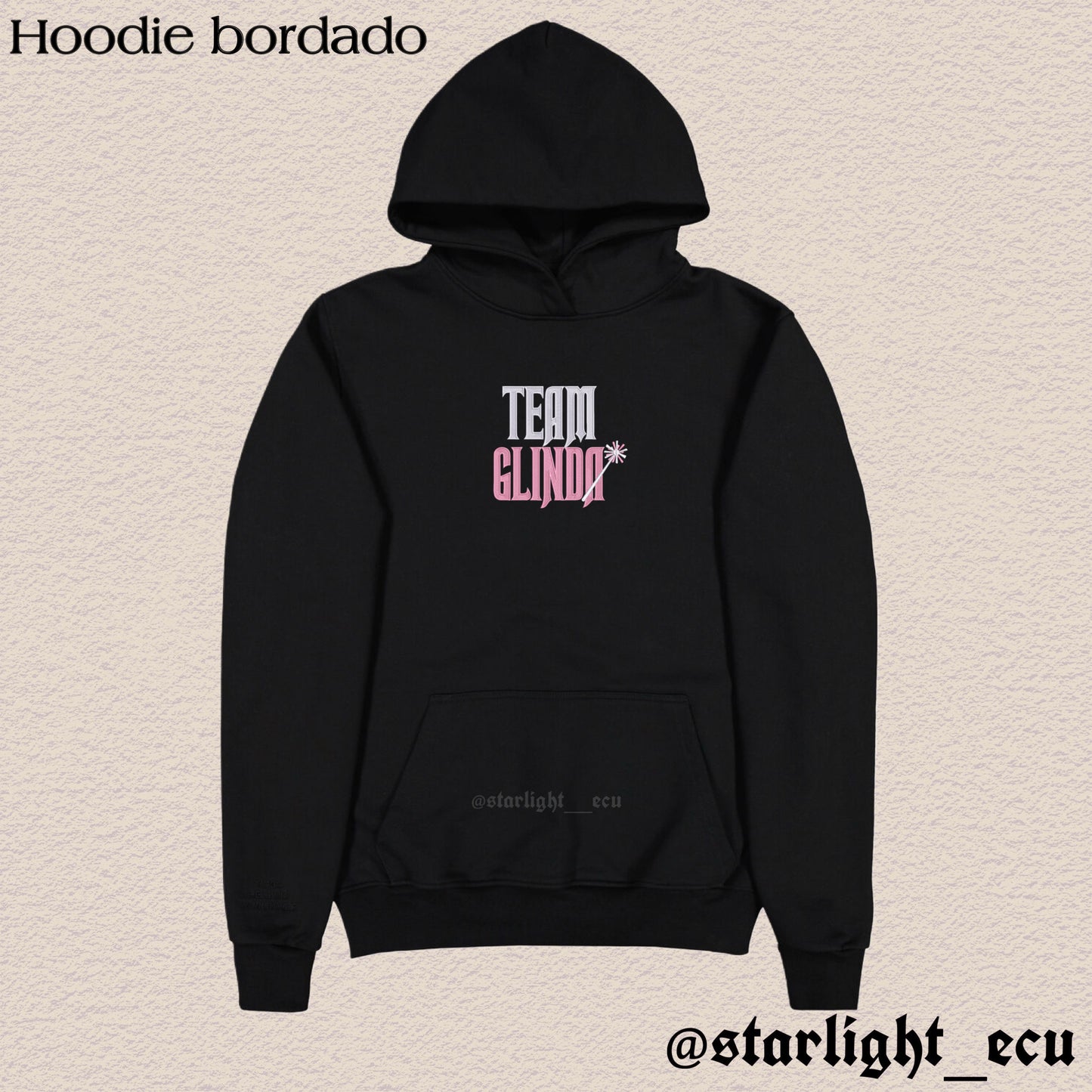 Hoodie bordado team Glinda wicked
