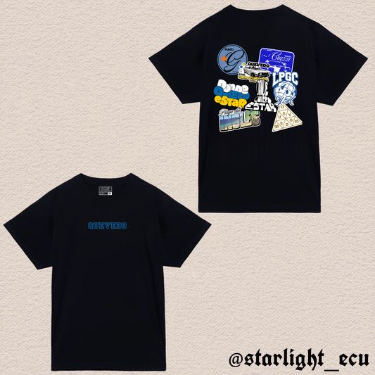 Camiseta negra/beige Quevedo LPGC