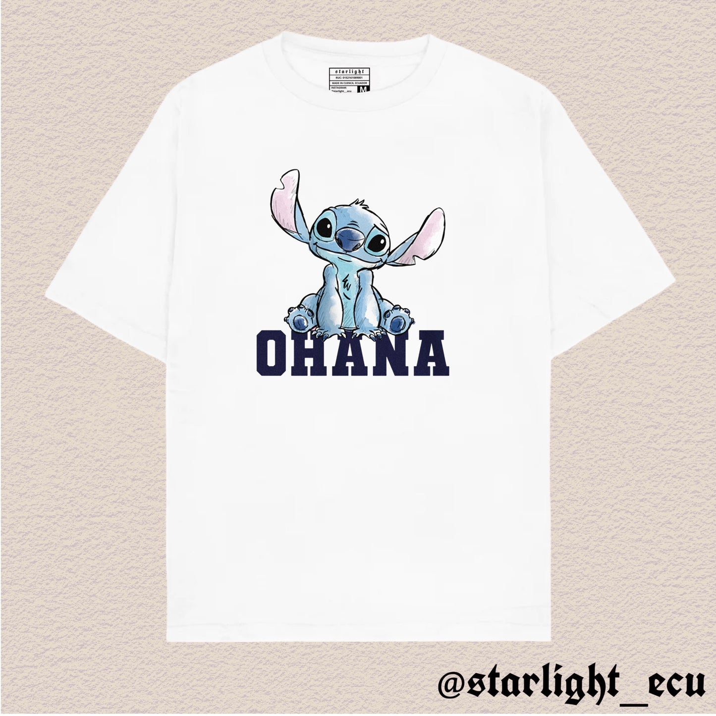 Camiseta ohana stitch