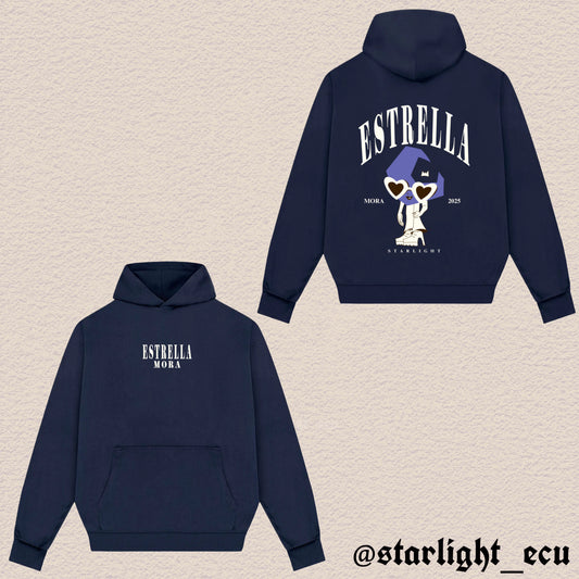 Hoodie estrella / media luna mora