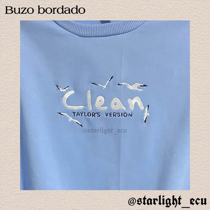 Buzo bordado clean tv