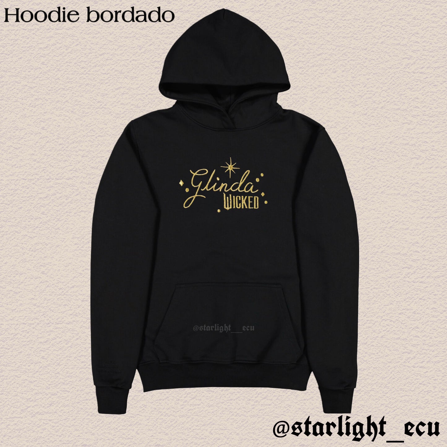 Hoodie bordado Glinda wicked