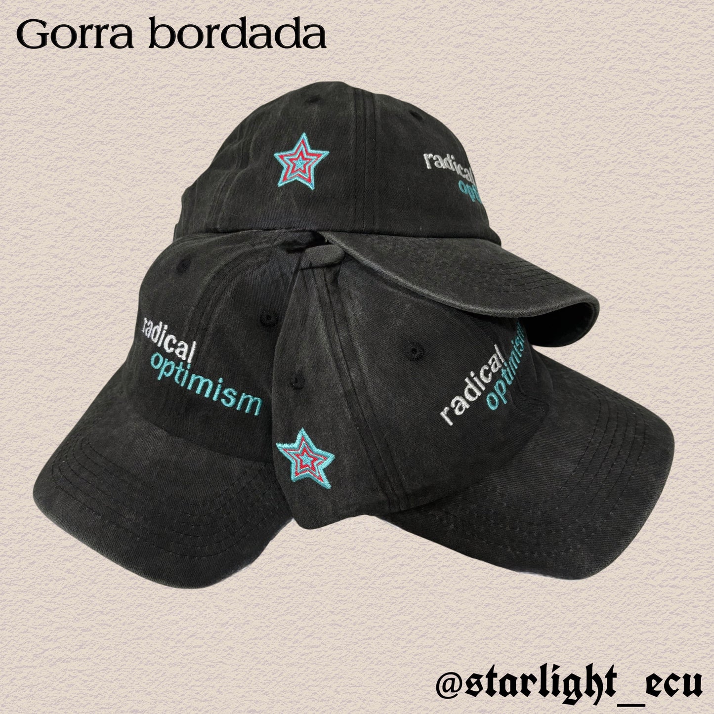 Gorra bordada radical optimism