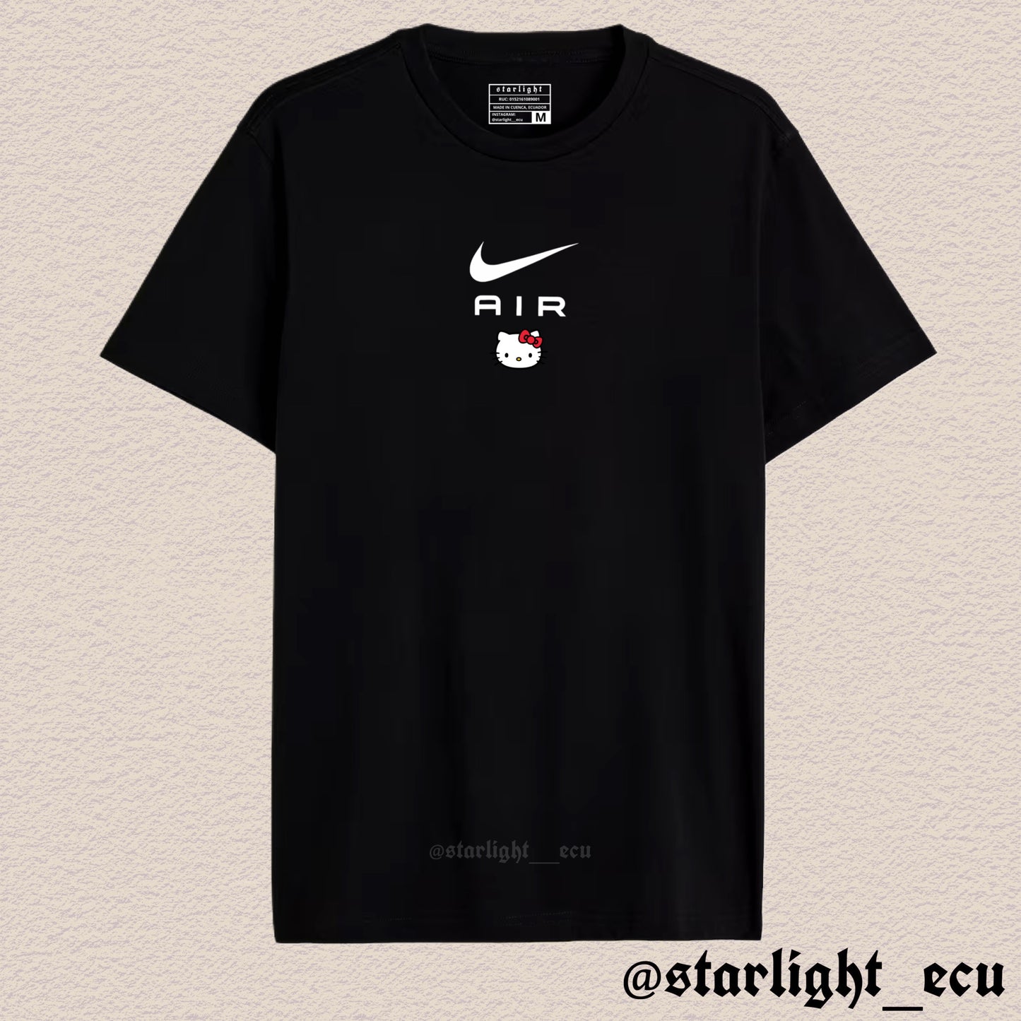 Camiseta blanca/negra Nike air hello kitty rels b