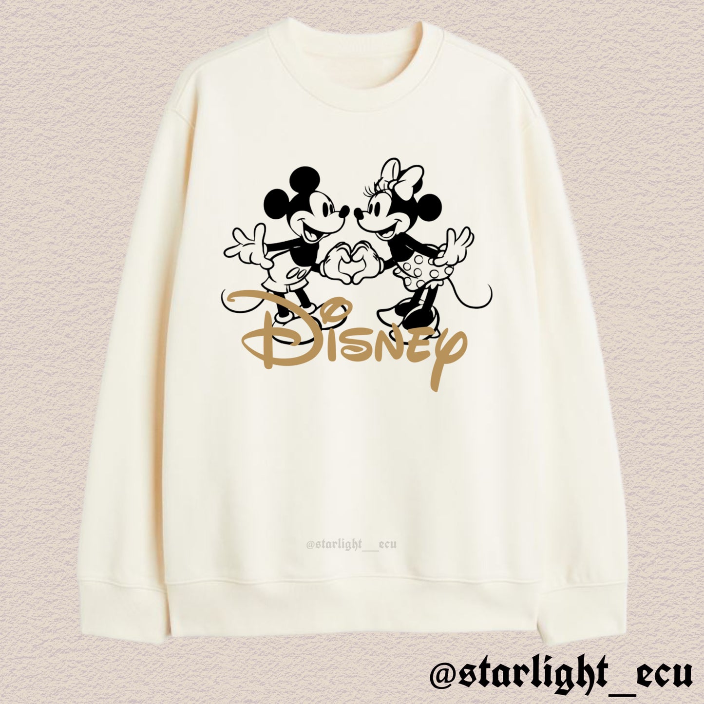 Buzo disney letras doradas