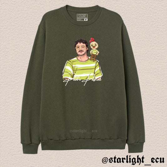 Buzo verde militar/negro pedro pascal Disney chicken little