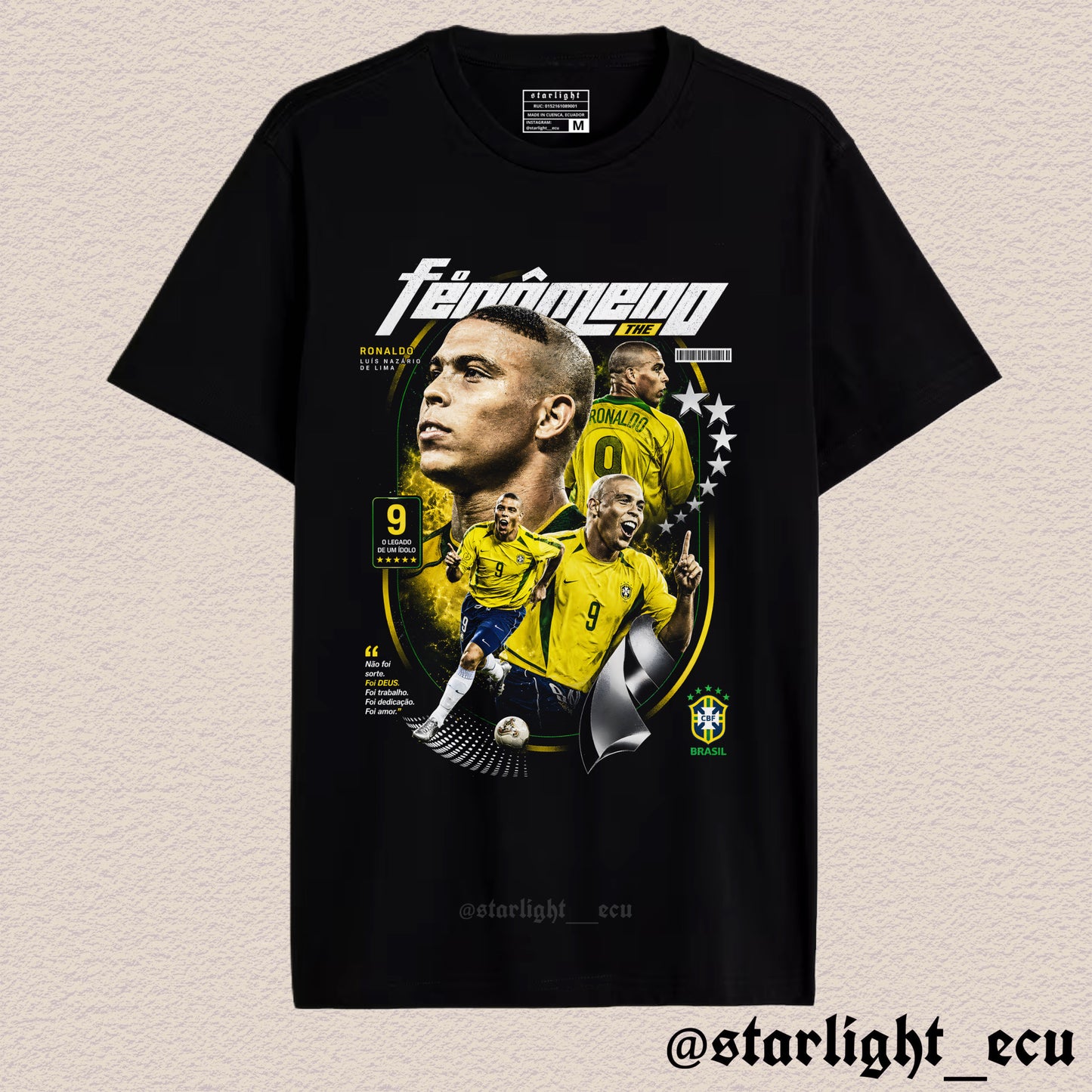 Camiseta Ronaldo o fenómeno Brasil