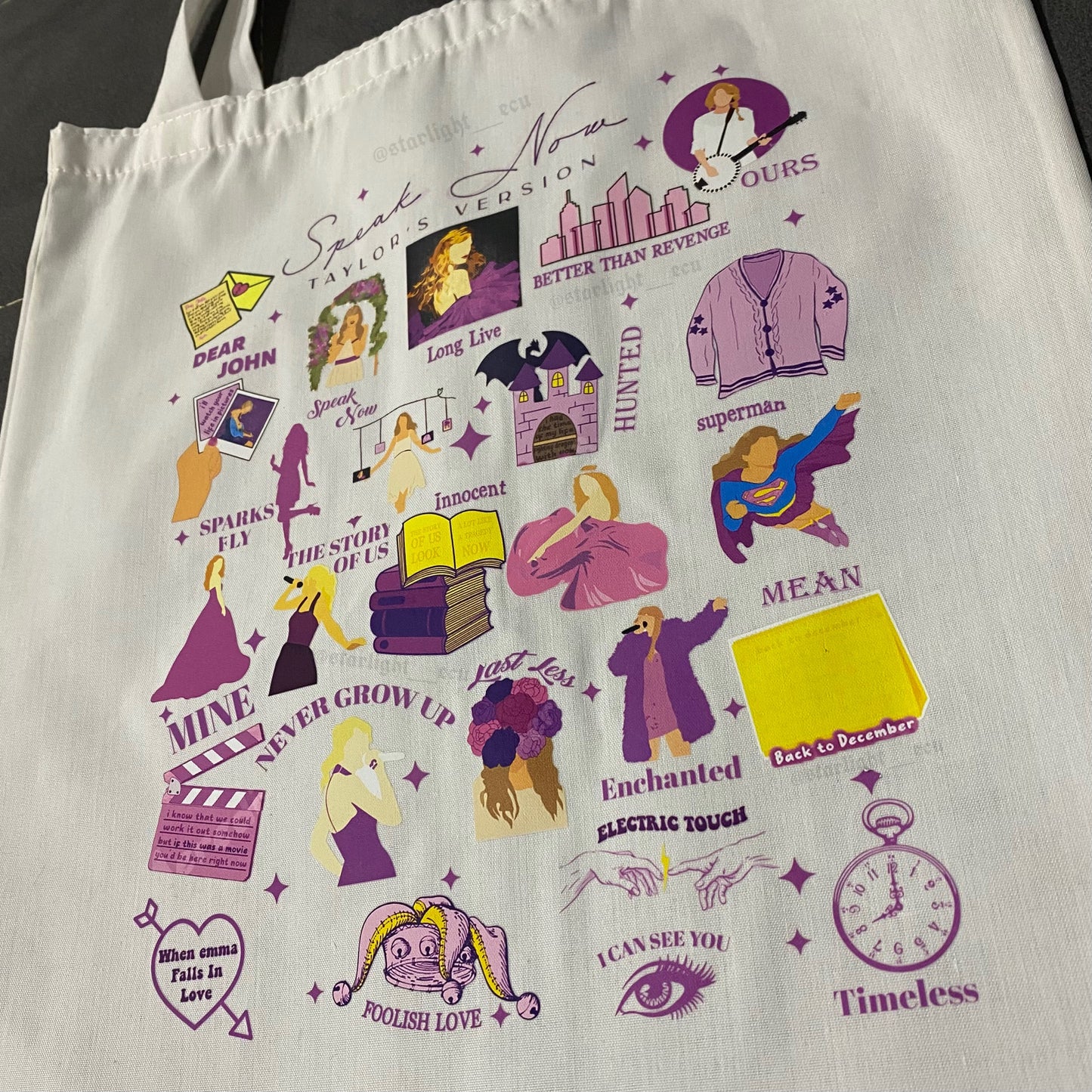 Tote bag speak now