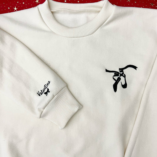 Buzo bordado ballet con nombre personalizado