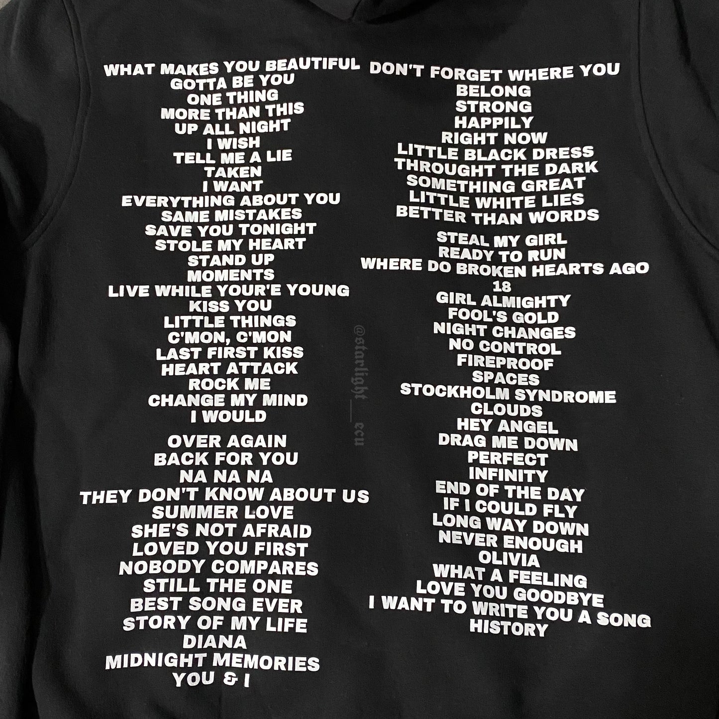 Hoodie con cierre one direction