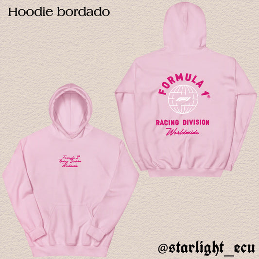 Hoodie bordado formula 1 racing division worldwide
