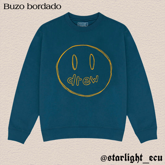 Buzo bordado drew face