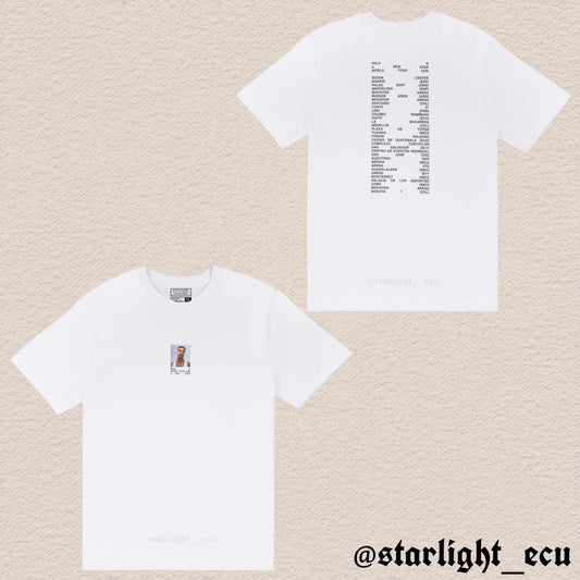 Camiseta blanca/negra rels b a new star world tour 2025