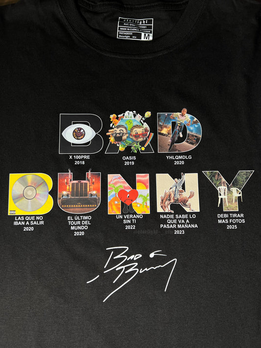 Camiseta bad bunny álbumes