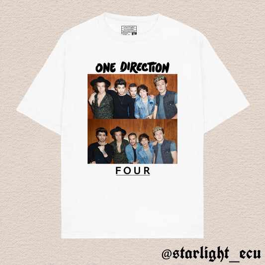 Camiseta blanca/azul marino four one direction