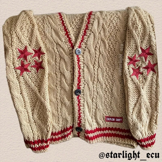 Cardigan holiday red