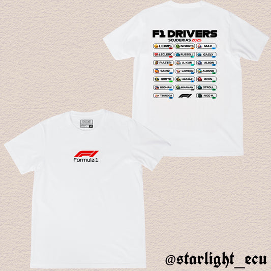 Camiseta formula 1 drivers