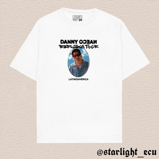 Camiseta blanco/negro reflexa tour Danny ocean