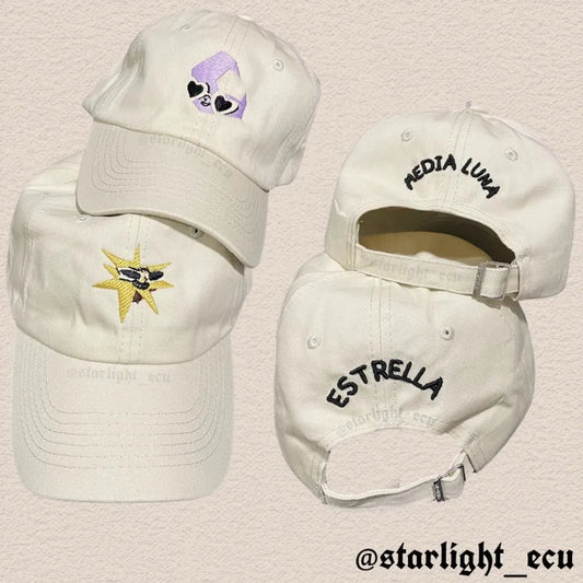 Gorras bordadas estrella & media luna