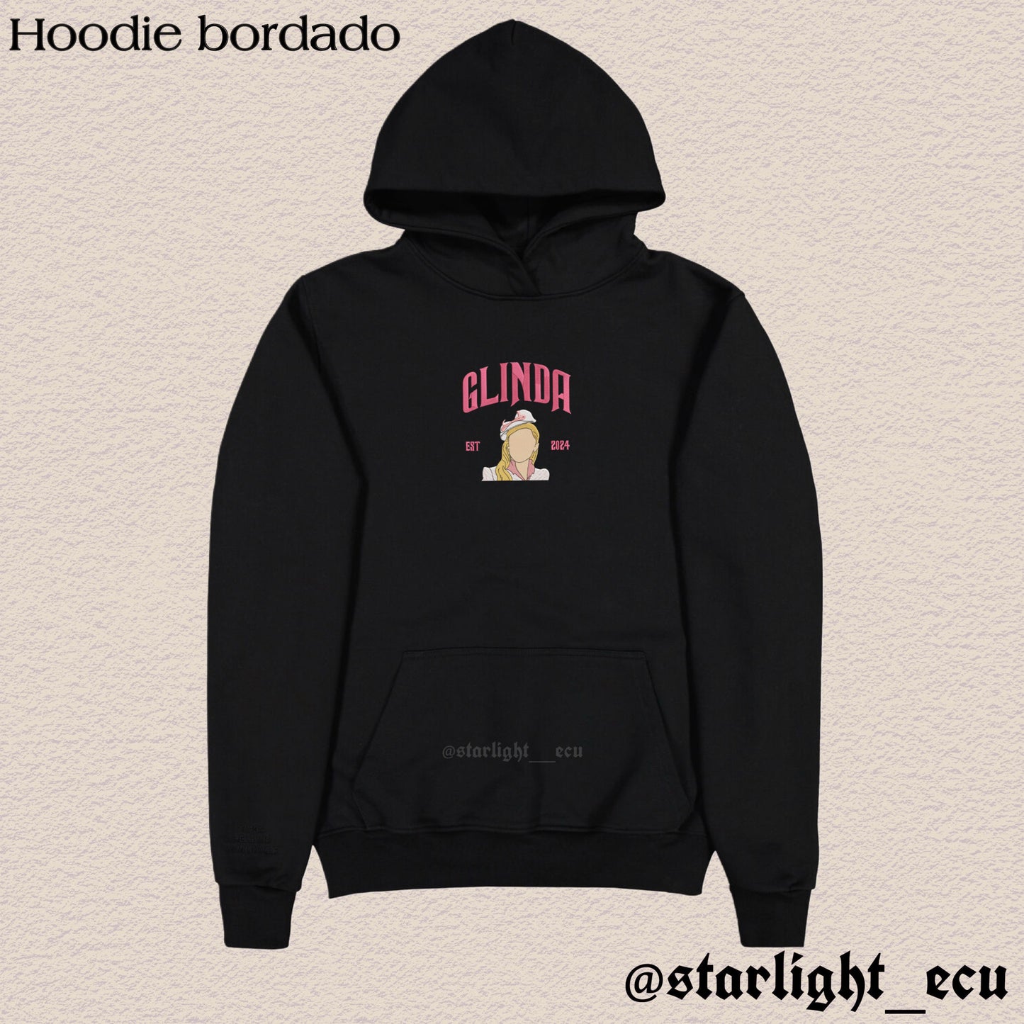 Hoodie bordado Glinda wicked