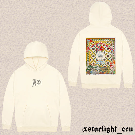 Hoodie beige/negro la residencia en el choli bad bunny