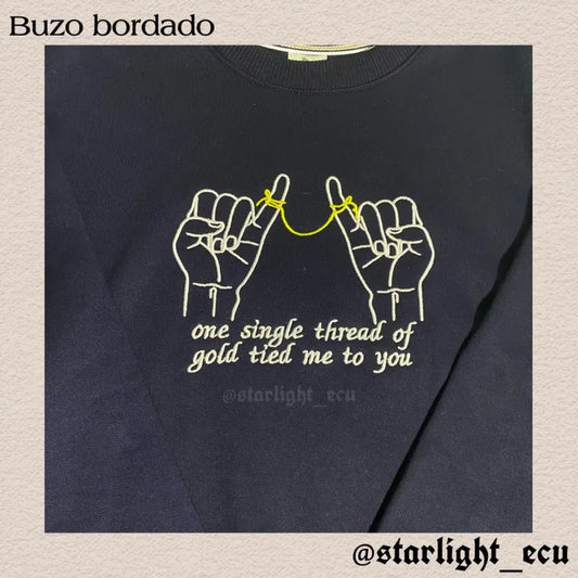 Buzo bordado invisible string