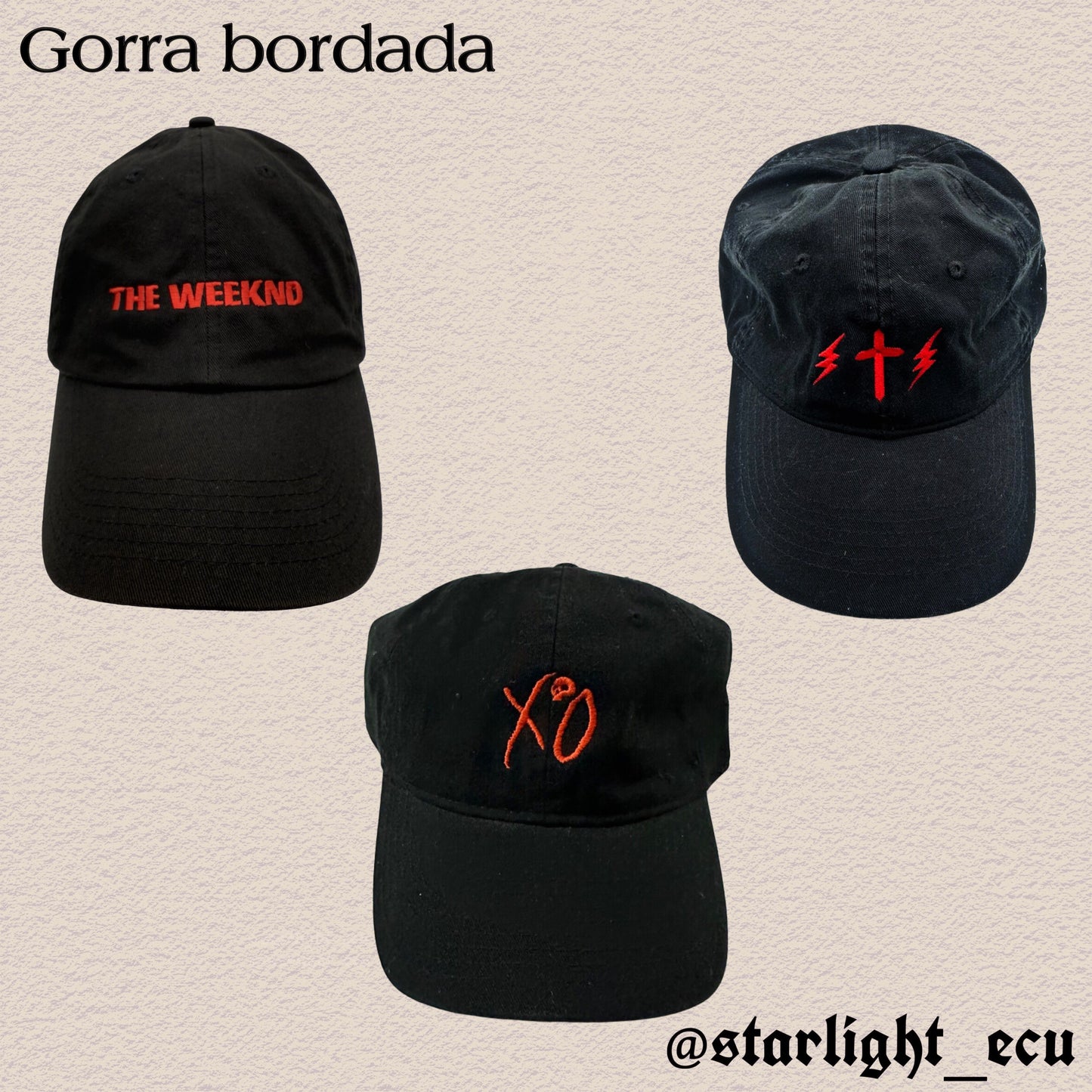 Gorra bordada the Weeknd