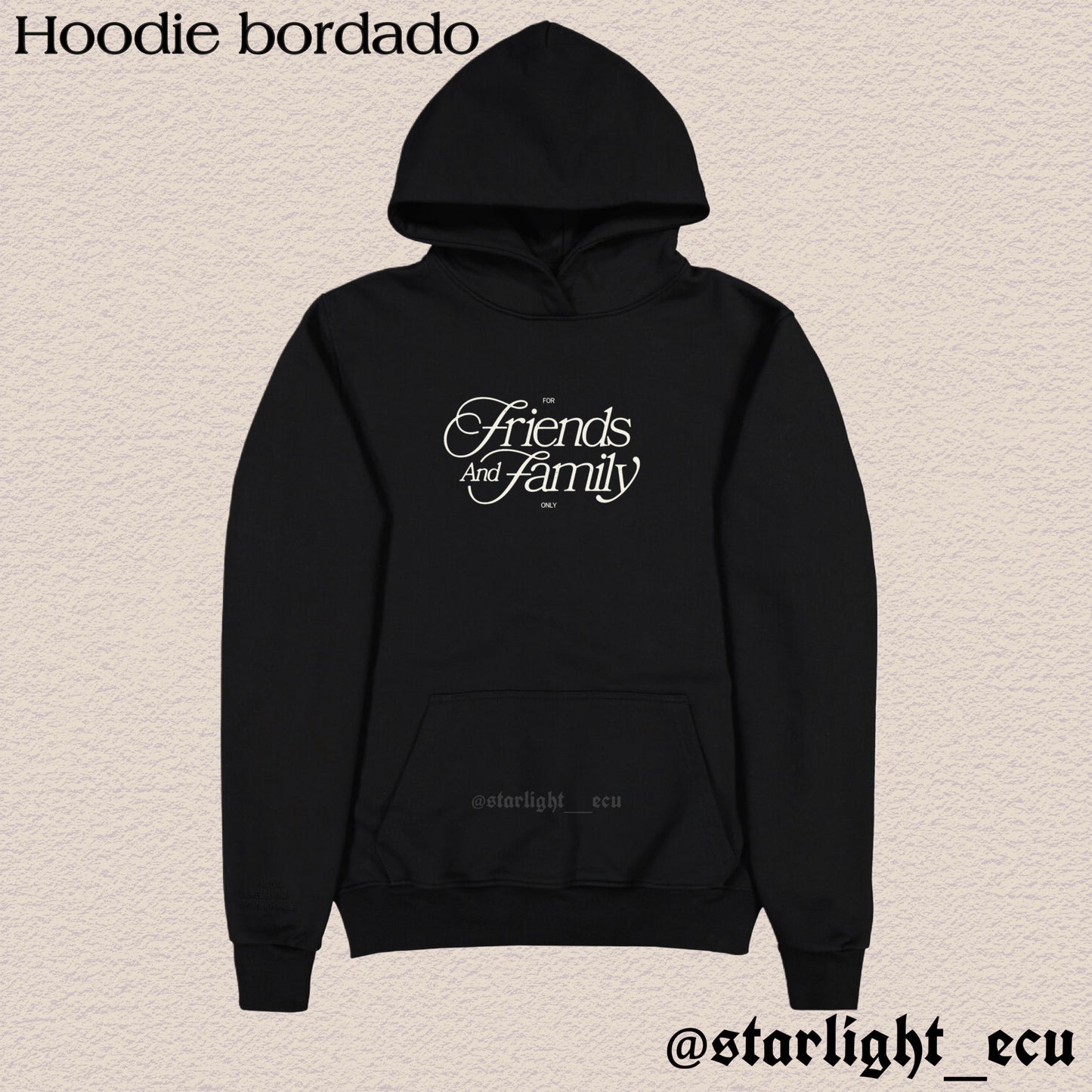 Hoodie bordado Shawn for friends and family