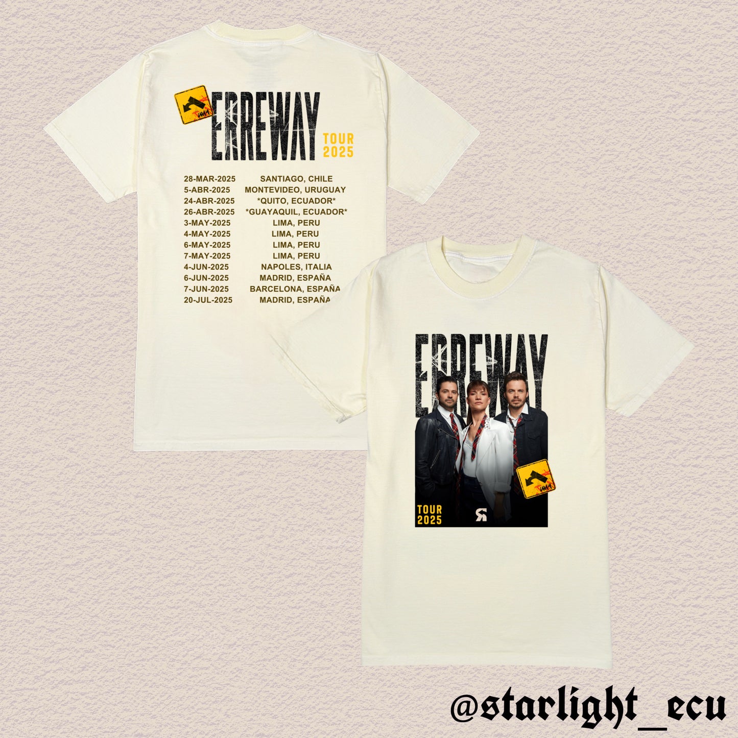 Camiseta erreway tour dates 2025